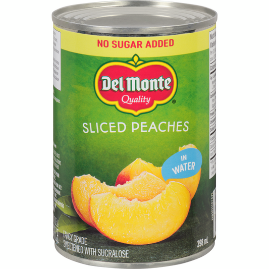Peach Slices, Water Packed No Sugar Added - Del Monte