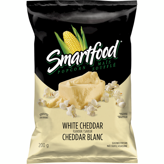 White Cheddar flavour seasoned popcorn - Smart Food