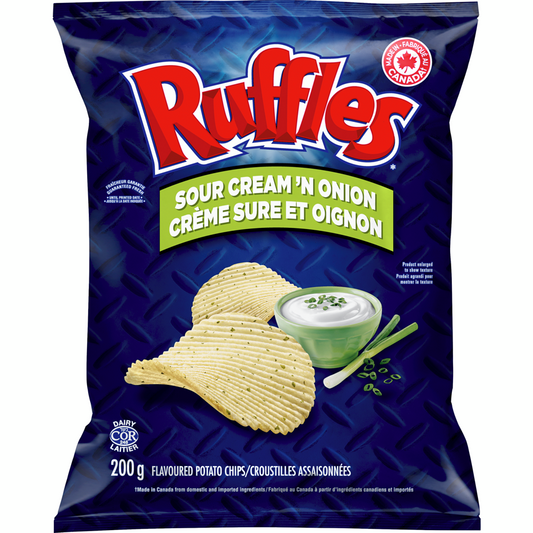 Sour Cream 'n Onion Flavoured Potato Chips - Ruffles