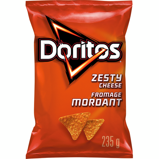 Zesty Cheese flavoured tortilla chips - Doritos