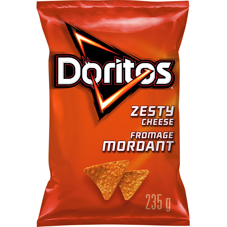 Zesty Cheese flavoured tortilla chips - Doritos